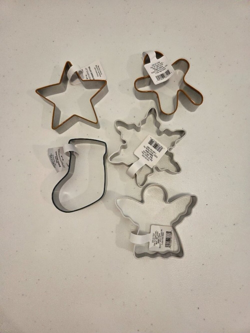 NWT Threshold Christmas Cookie Cutter Set 5pc Holiday Baking Star Angel Snowflak